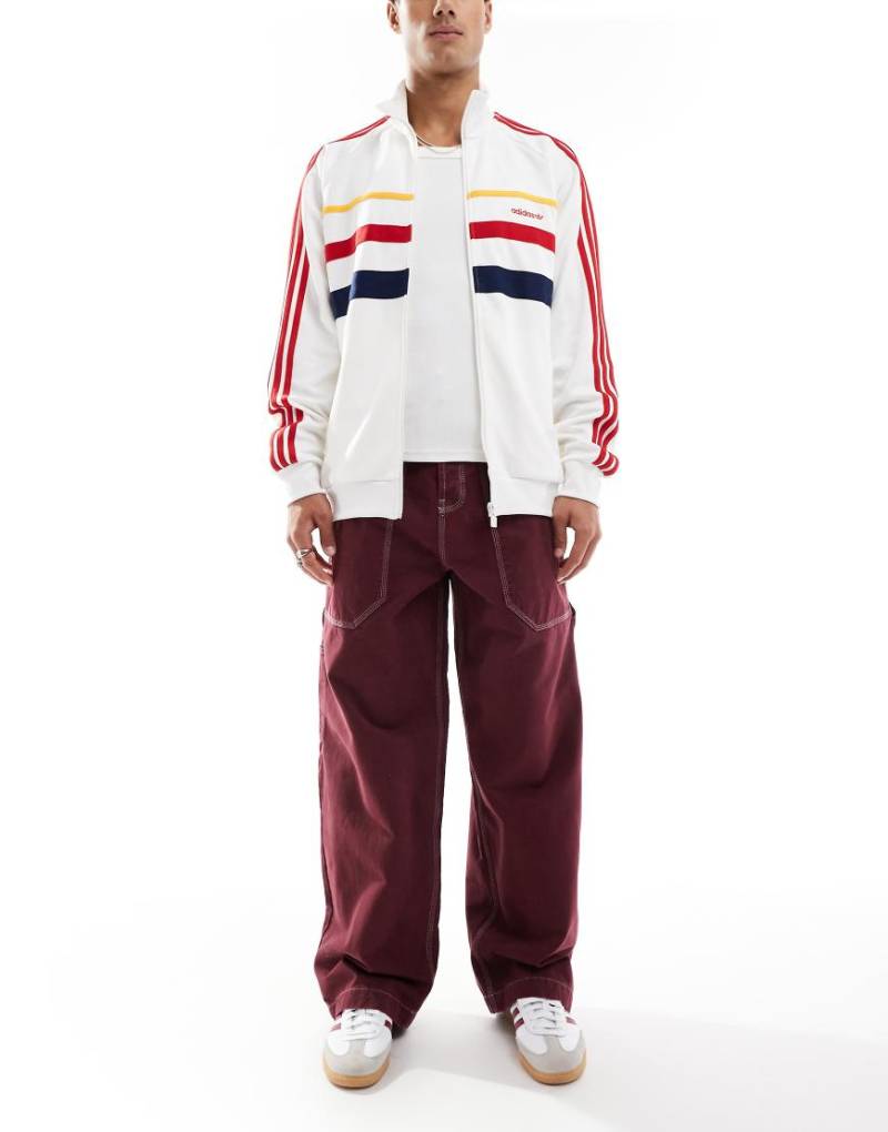 COLLUSION - Weite Carpenter-Jeans in Burgunderrot von Collusion