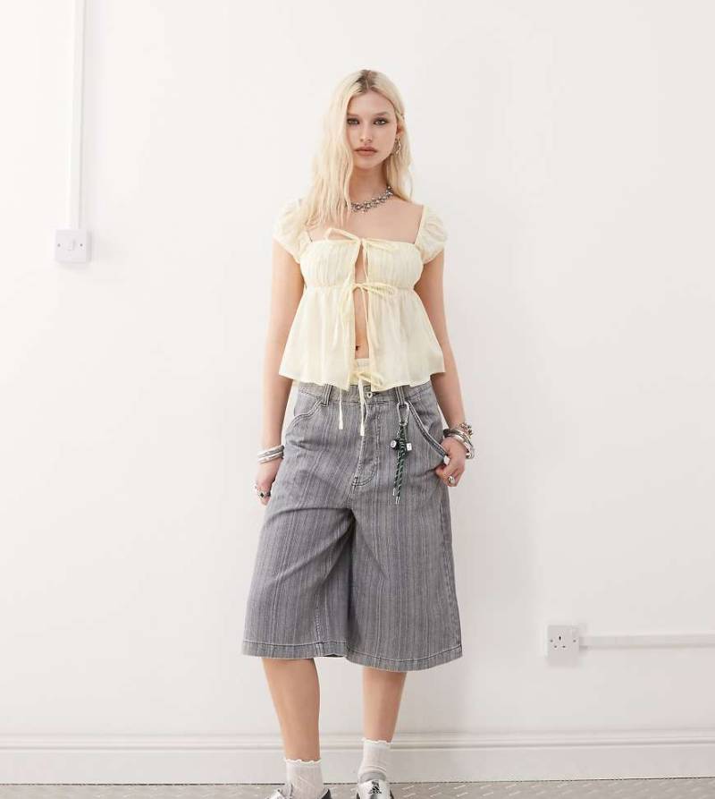 COLLUSION - Weite Jort in Grau mit Streifen von Collusion