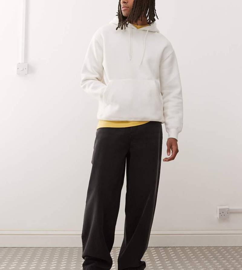 COLLUSION - X001 - Antifit-Jeans in verwaschenem Schwarz mit mittelhohem Bund von Collusion