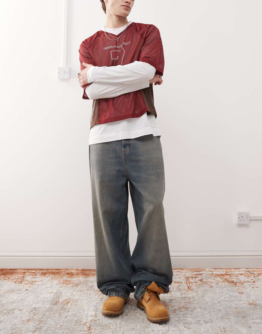 COLLUSION - X001 - Sehr weite Jeans in Stone-Waschung-Neutral von Collusion