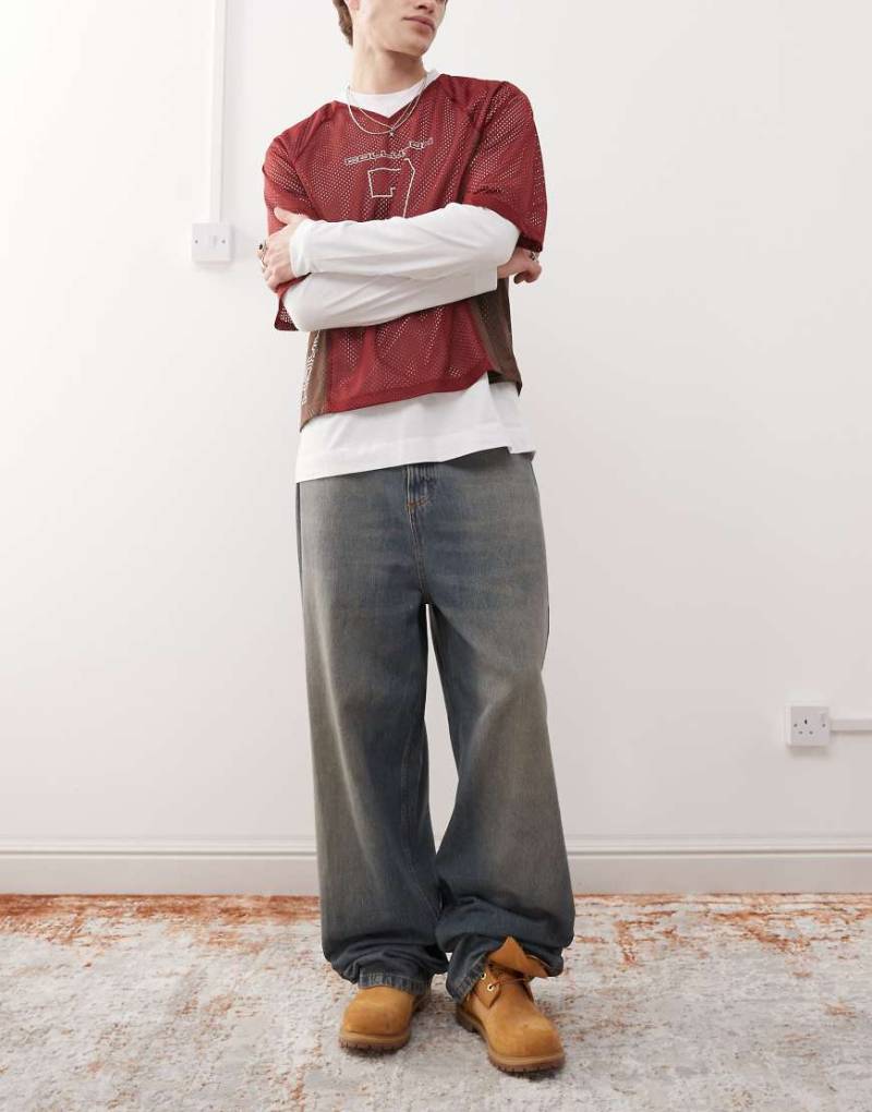 COLLUSION - X001 - Sehr weite Jeans in Stone-Waschung-Neutral von Collusion