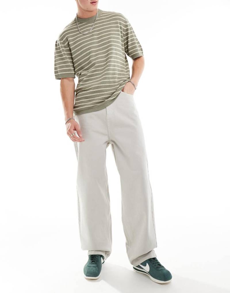 COLLUSION - X001 - Sehr weite Jeans in Steinbeige-Neutral von Collusion