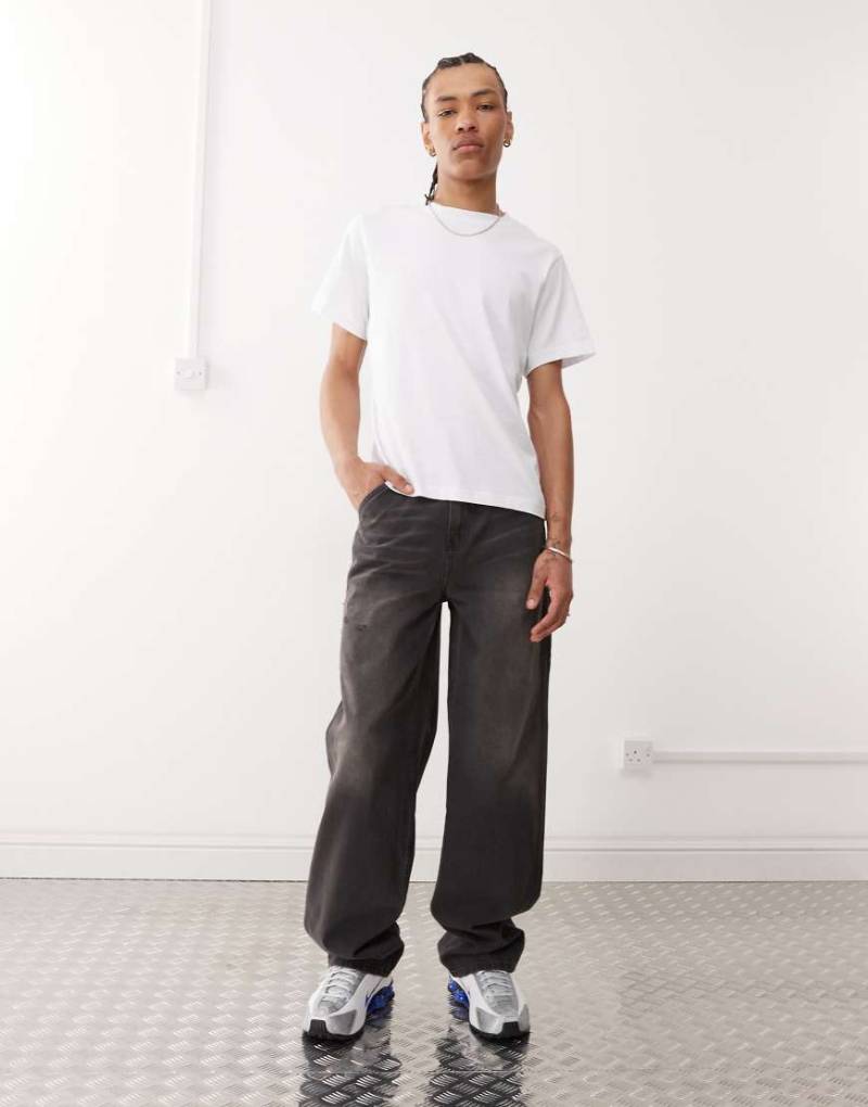 COLLUSION - x011 - Carpenter-Jeans in verwaschenem Schwarz von Collusion