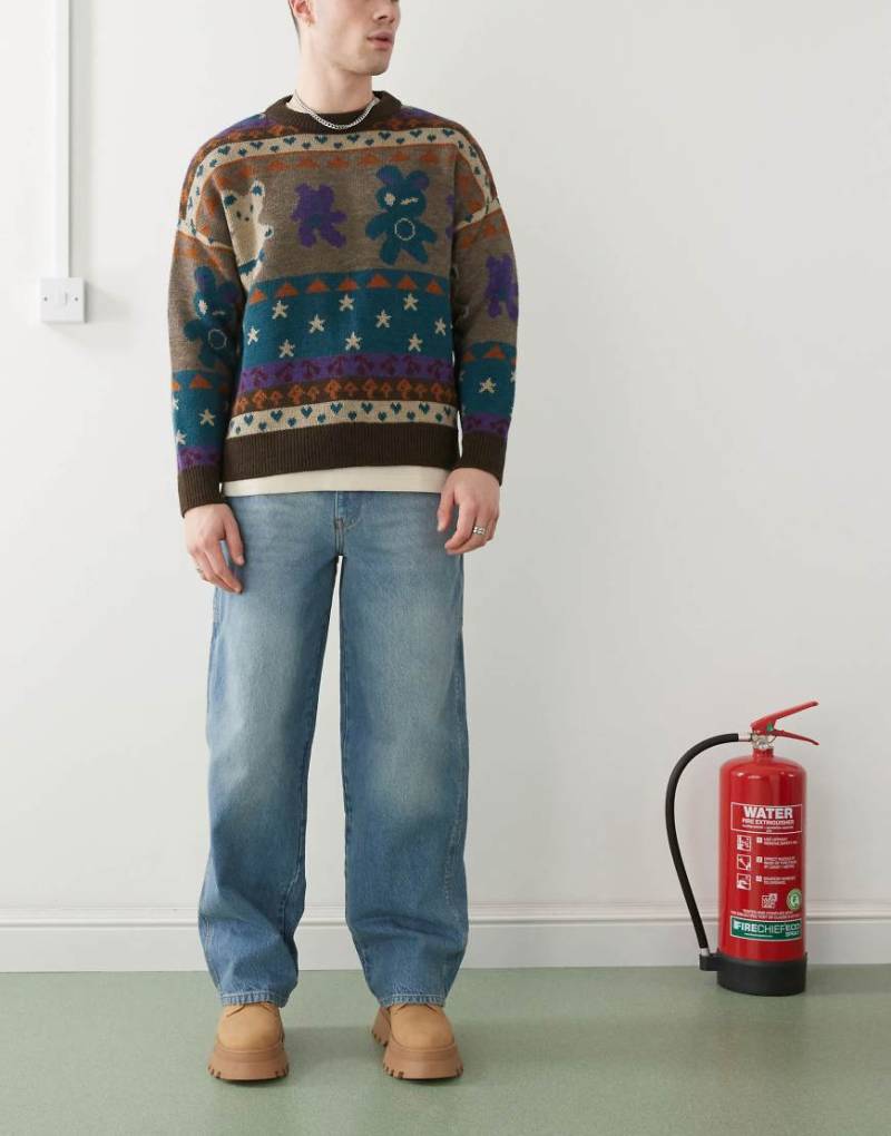 COLLUSION x011 - Zimmermanns-Jeans in mittelblauer Waschung von Collusion