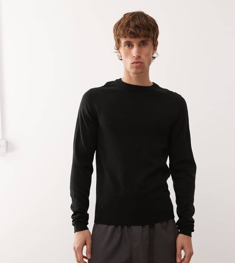 Collusion - Schmaler Strickpullover in Schwarz von Collusion