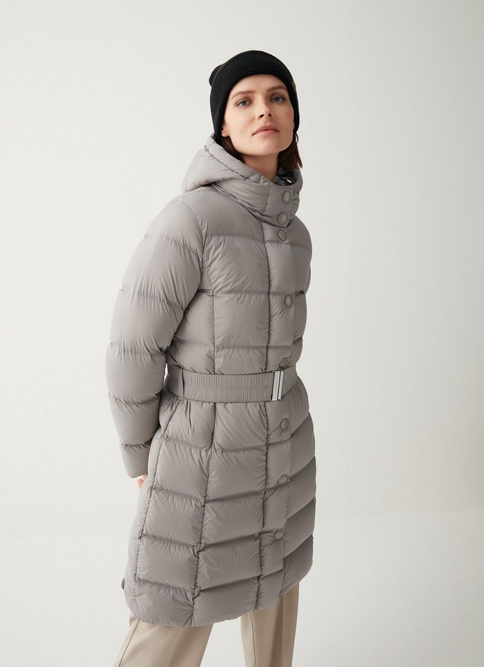 Colmar Daunenmantel mit Gürtel und fester Kapuze graubraun Damen von Colmar