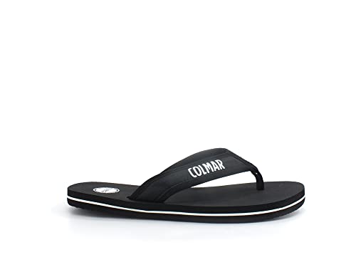 Colmar Herren-Hausschuhe Flip Flop Plain aus Stoff, schwarz, lässig, für alle Gelegenheiten, Frühling-Sommer 2022, Schwarz , 42 EU von Colmar