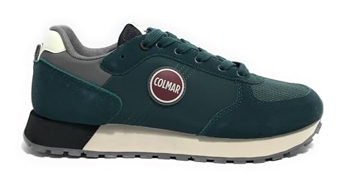 Scarpe uomo Colmar sneaker Travis authentic 006 suede/ tessuto bottle green/ black/ gray U25CO11 44 von COLMAR