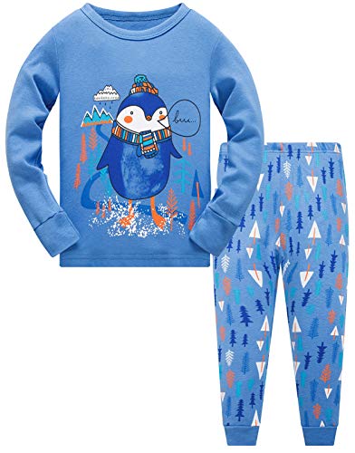 Colobe Jungen Schlafanzug Astronaut Hai Platz Langarm Zweiteilig Pyjama Kinder Baumwolle Schlafanzüge Set Winter Weihnachten Nachtwäsche Größe 3-4 Jahre von Colobe