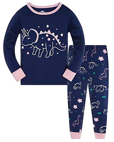 Colobe Mädchen Schlafanzug Baumwolle Einhorn Langarm Zweiteiliger Schlafanzüge Set Süß Panda Kinder Nachtwäsche Winter Weihnachten Pyjama Größe 11-12 Jahre von Colobe