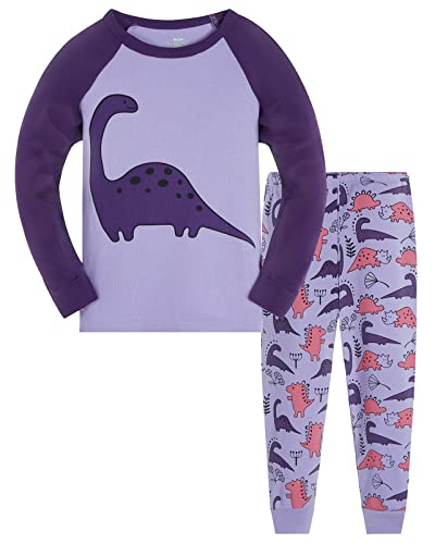 Colobe Mädchen Schlafanzug Baumwolle Einhorn Langarm Zweiteiliger Schlafanzüge Set Süß Panda Kinder Nachtwäsche Winter Weihnachten Pyjama Größe 2-3 Jahre von Colobe