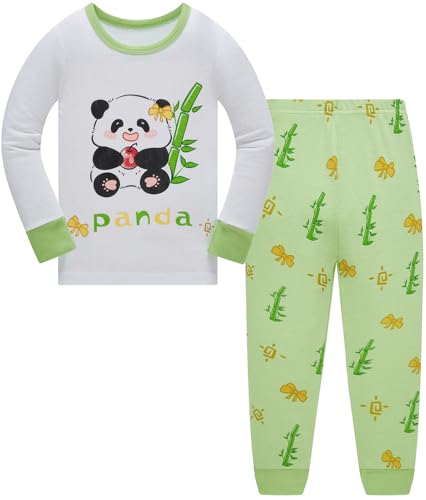 Colobe Mädchen Schlafanzug Baumwolle Einhorn Langarm Zweiteiliger Schlafanzüge Set Süß Panda Kinder Nachtwäsche Winter Weihnachten Pyjama Größe 9-10 Jahre von Colobe