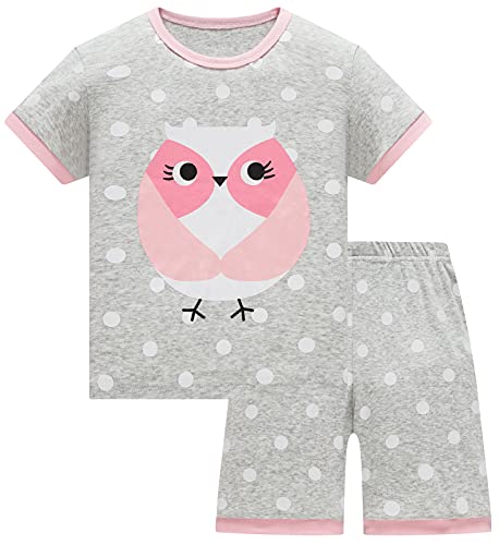 Colobe Mädchen Schlafanzug Kurz Einhorn Kurzer Pyjamas Baumwolle Zweiteiliger Sommer Schlafanzüge Set Kinder Nachtwäsche Größe 11-12 Jahre von Colobe