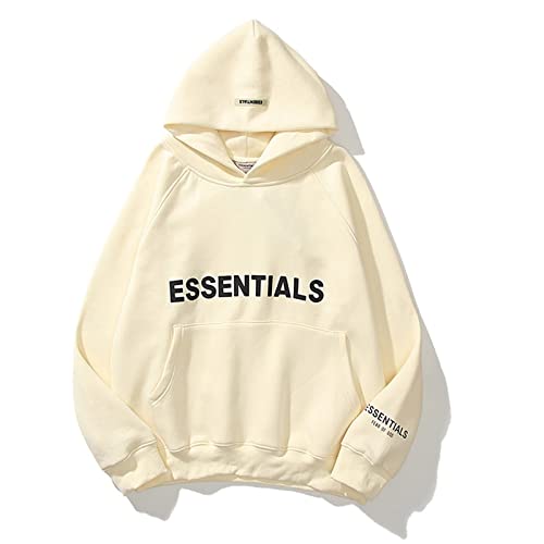 Essentials Hoodie, Doppellinie Geklebte 3D-Buchstaben Hip Hop Paare Pullover Sportbekleidung, Unisex-Fleece-Sweatshirt Mit Kapuze (Color : 5, Size : S) von Cololuck