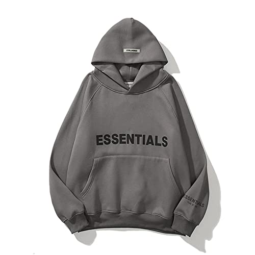 Essentials Hoodie, Doppellinie Geklebte 3D-Buchstaben Hip Hop Paare Pullover Sportbekleidung, Unisex-Fleece-Sweatshirt Mit Kapuze (Color : 7, Size : S) von Cololuck