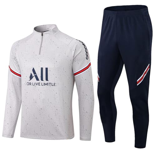 Paris Fußball Trainingsanzug, Herren-Trikots Football Club Herren-Langarm-Sportbekleidung, Lauf-Trainingsanzug Atmungsaktives Sporttraining Fitness-Trainingsanzug Jogginghose Jogginganzug (Color : 11 von Cololuck