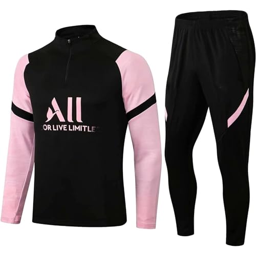 Paris Fußball Trainingsanzug, Herren-Trikots Football Club Herren-Langarm-Sportbekleidung, Lauf-Trainingsanzug Atmungsaktives Sporttraining Fitness-Trainingsanzug Jogginghose Jogginganzug (Color : 3 von Cololuck