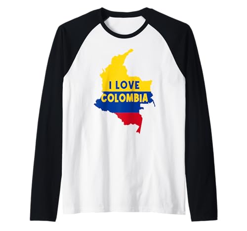 Hello Bogotá I Love Colombia Kartenflagge Coole kolumbianische Mama Papa Raglan von Colombia Independence Day Proud To Be Colombian