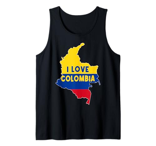 Hello Bogotá I Love Colombia Kartenflagge Coole kolumbianische Mama Papa Tank Top von Colombia Independence Day Proud To Be Colombian