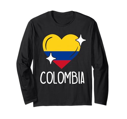 Patriotische Kolumbien Kolumbien Flagge Columbia Kinder Mädchen Langarmshirt von Colombian Colombia Flag Designs