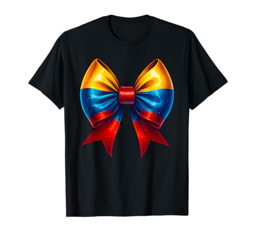 Kolumbien Bogen Coquette Pride Kolumbianische Flagge Kolumbianische Frauen T-Shirt Kolumbien Bogen Coquette Pride Kolumbianische Flagge Kolumbianische Frauen T-Shirt von Colombian Girl Colombia Colombian Flag Apparel