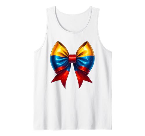 Kolumbien Bogen Coquette Pride Kolumbianische Flagge Kolumbianische Frauen Tank Top Kolumbien Bogen Coquette Pride Kolumbianische Flagge Kolumbianische Frauen Tank Top von Colombian Girl Colombia Colombian Flag Apparel