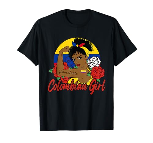 Kolumbien Girl Kolumbian Mujer Kolumbiana Flagge T-Shirt von Colombian Girl Latina