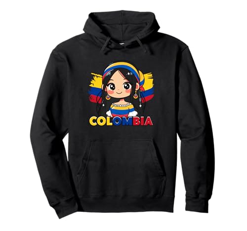 Kolumbianisches Mädchen, niedliche Kolumbien-Flagge Pullover Hoodie Kolumbianisches Mädchen, niedliche Kolumbien-Flagge Pullover Hoodie von Colombian Pride