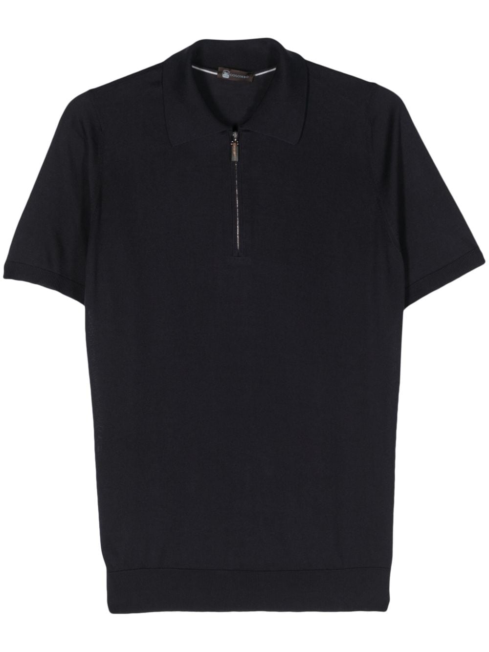 Colombo Seiden-Poloshirt mit Reißverschluss - Blau von Colombo