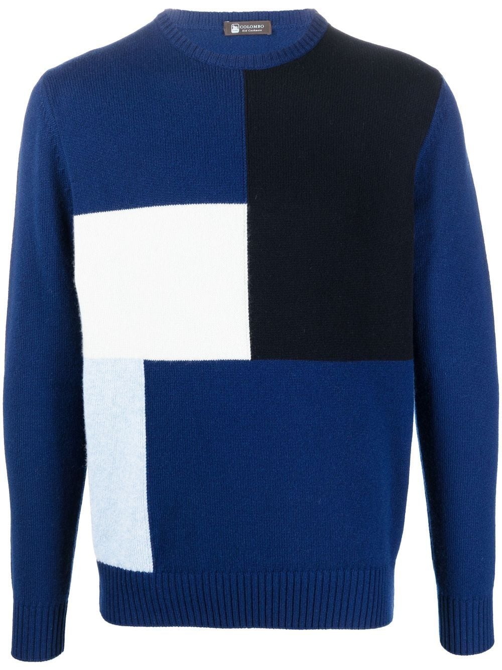 Colombo Kaschmirpullover in Colour-Block-Optik - Blau von Colombo