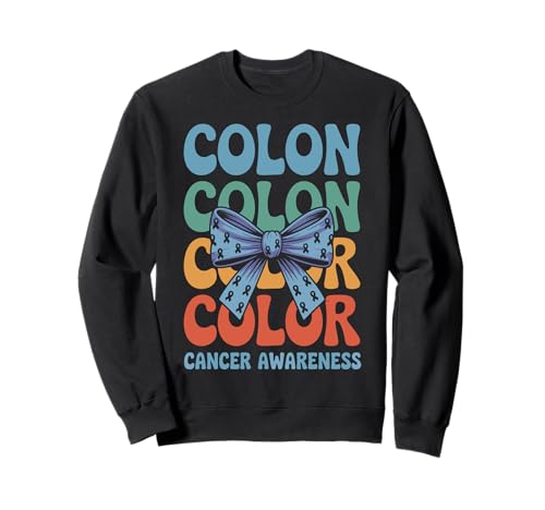 Groovy Blue Ribbon Colon Cancer Awareness Women Sweatshirt Groovy Blue Ribbon Colon Cancer Awareness Women Sweatshirt von Colon Cancer Awareness items