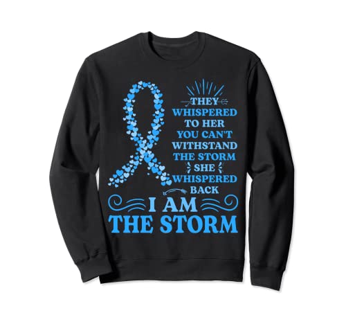 I'm The Storm Boxing Warrior Blue Ribbon Frauen Colon Cancer Sweatshirt I'm The Storm Boxing Warrior Blue Ribbon Frauen Colon Cancer Sweatshirt von Colon Cancer Warrior Survivor Gifts for Women Men