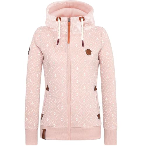 Coloody Damen Kapuzenpullover Winter Langarm Hoodie Rollkragenpullover Drucken Sweatshirt Outwear mit Kapuze mit Reißverschluss von Coloody