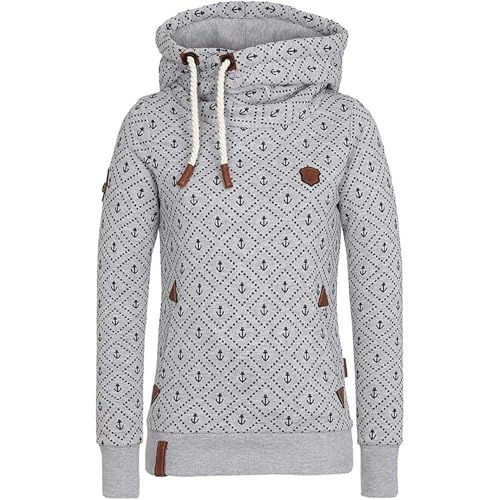 Coloody Damen Kapuzenpullover Winter Langarm Hoodie Rollkragenpullover Drucken Sweatshirt Outwear mit Kapuze von Coloody