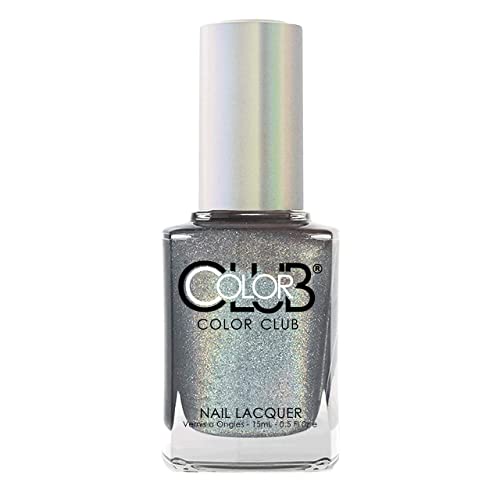 Color Club Holographic Nail Lacquer BEG Borrow and Steel Silver Nail Polish Glitter 15ml von Color Club