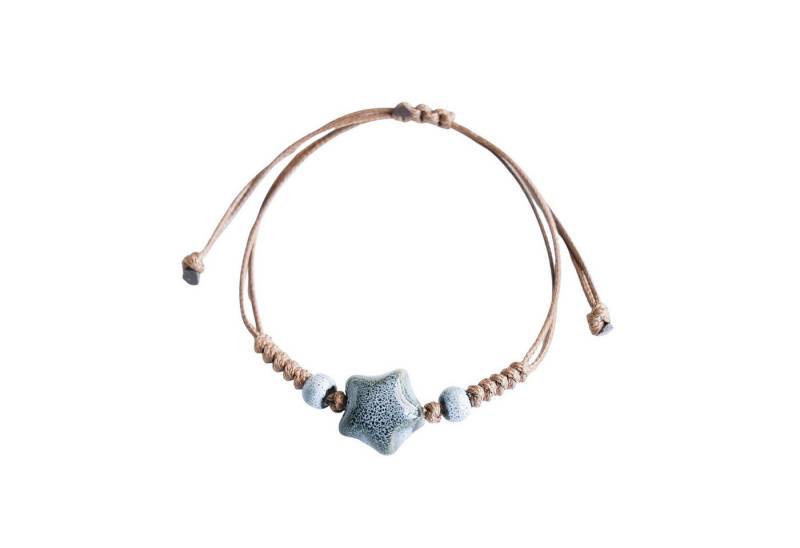Color Design Armband Handgemachtes Porzellan Armband mit Stern Motiv, verstellbarer Ethno Schmuck für Damen Boho Accessoire von Color Design