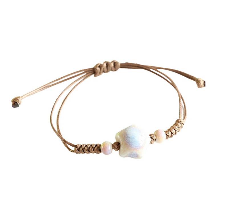 Color Design Armband Handgemachtes Porzellan Armband mit Stern Motiv, verstellbarer Ethno Schmuck für Damen Boho Accessoire von Color Design
