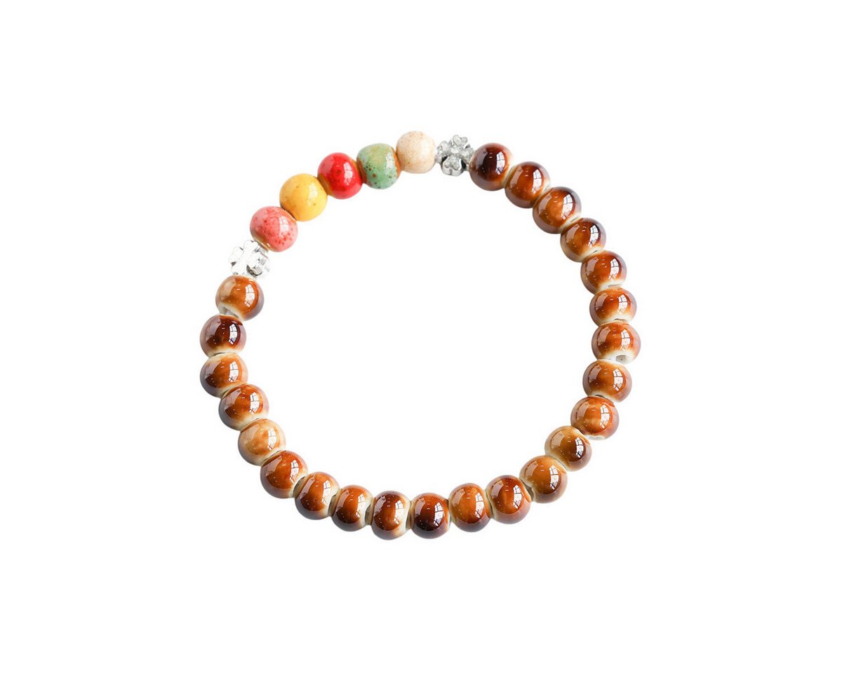 Color Design Armband Handgemachtes Porzellan Armband mit bunten Perlen Boho Stil von Color Design