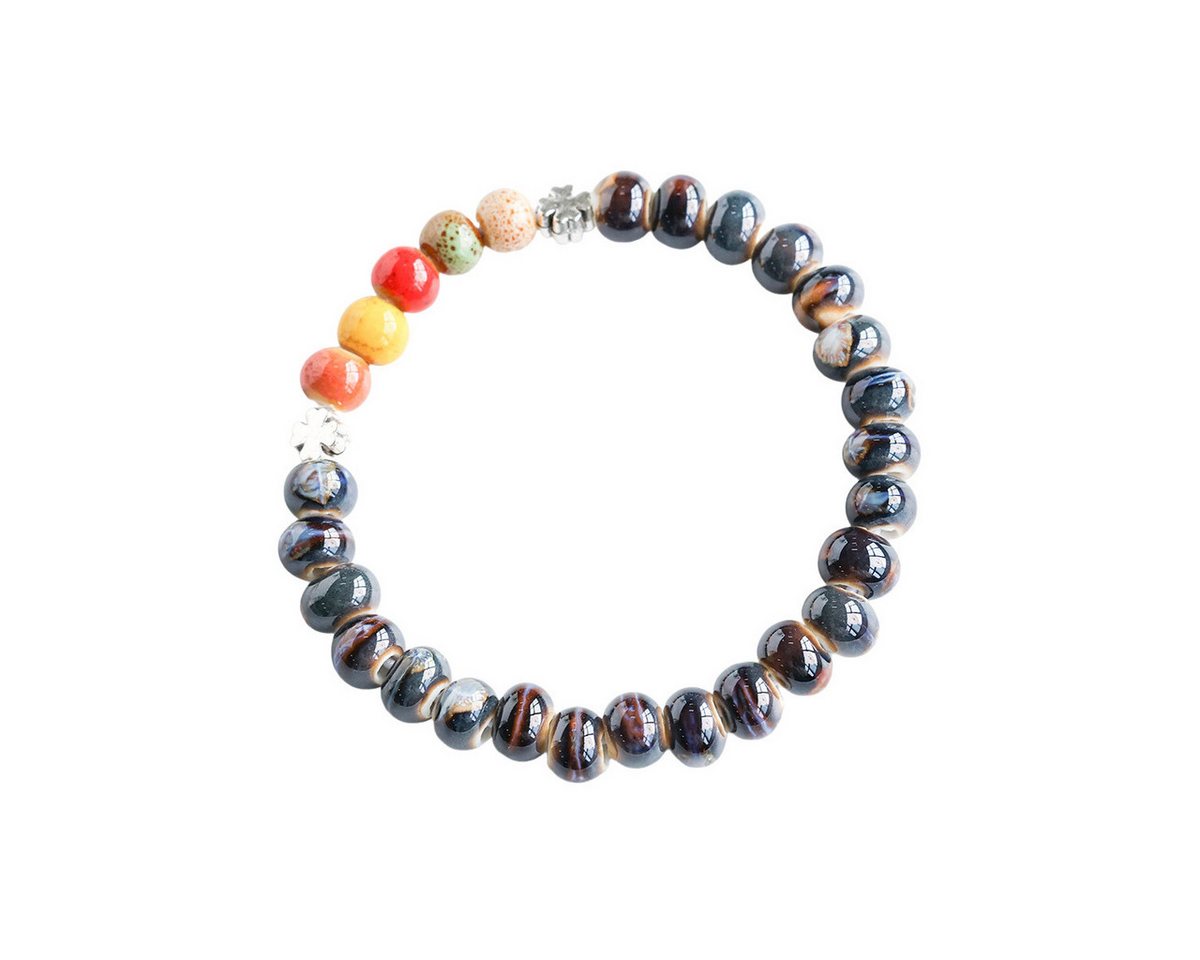Color Design Armband Handgemachtes Porzellan Armband mit bunten Perlen Boho Stil von Color Design