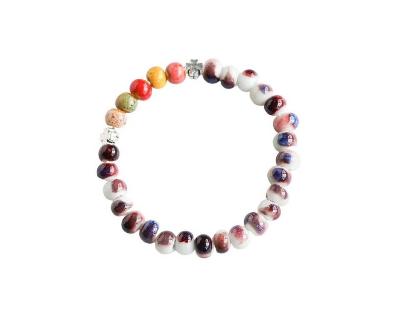 Color Design Armband Handgemachtes Porzellan Armband mit bunten Perlen Boho Stil von Color Design
