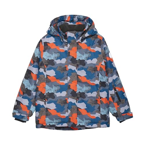 Color Kids Boys Ski Jacket Aop Bunt - Robuste wasserdichte Jungen Skijacke, Größe 128 - Farbe Turbulence von Color Kids