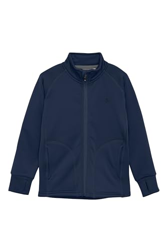 Color Kids COFleece Kinder Unisex Jacke Fleecejacke Übergangsjacke mit Reißverschluss Regular fit, Farbe:Total Eclipse (7850), Größe:140 von Color Kids