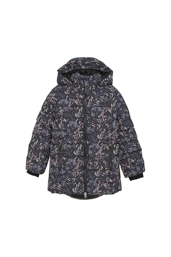 Color Kids COJacket Kinder Mädchen Steppjacke Jacke Winterjacke mit Reißverschluss Kapuze gemustert Regular fit, Farbe:Phantom (1919), Größe:98 von Color Kids