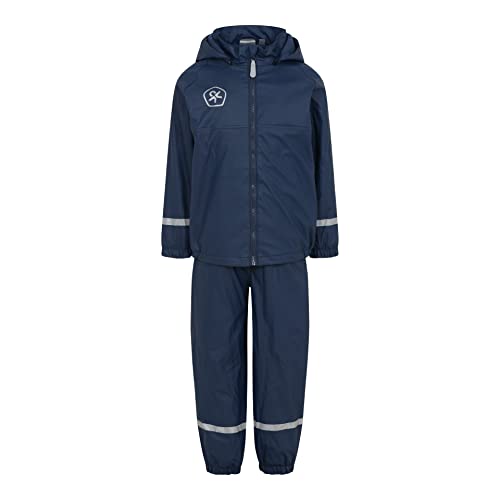 Color Kids Unisex Kids Set-PU withfleece Lining Rain Jacket, Dress Blues, 104 von Color Kids