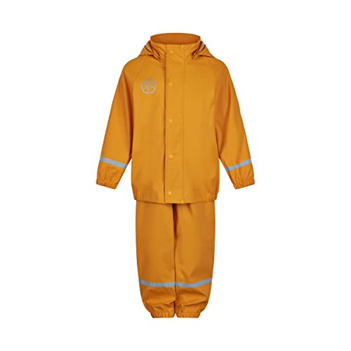 Color Kids Unisex Kids Set-solid PU Rain Jacket, Cadmium Yellow, 140 von Color Kids