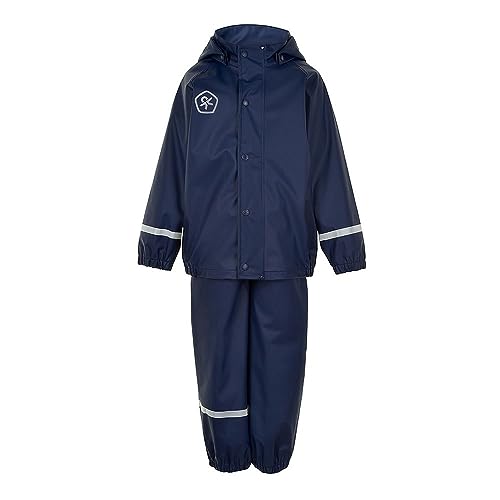 Color Kids Unisex Kinder Rain Set Solid Pu Regenjacke, Dress Blues, 128 cm von Color Kids