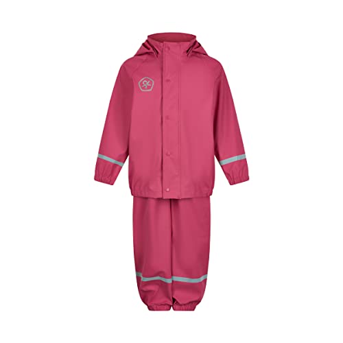 Color Kids Unisex Kinder Rain Set solid PU Regenjacke, Honeysuckle, 104 von Color Kids