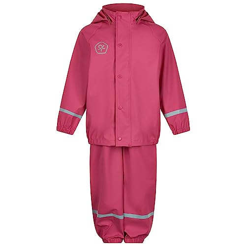 Color Kids Unisex Kinder Rain Set Solid Pu Regenjacke, Honeysuckle, 86 cm von Color Kids