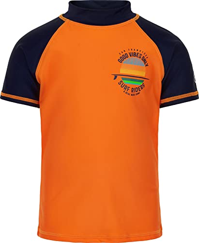 Color Kids Unisex Kinder T-Shirt with Print Schwimmshirt-Set, Orange Popsicle, 98 cm von Color Kids