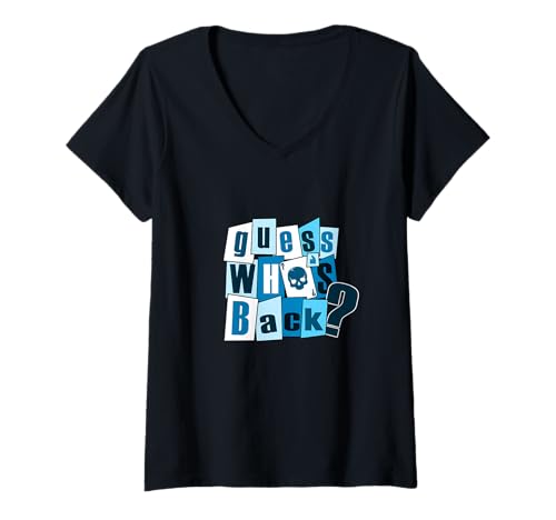 Damen Blau You Thought That I was Finished? Blaue Grafik T-Shirt mit V-Ausschnitt von Color Match Blue Graphic Tee